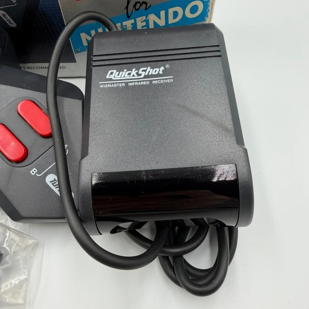 QuickShot NES Controller Wizmaster Wireless Nintendo Infrared Receiver CIB